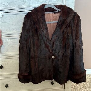 Elegant Brown Fur Coat